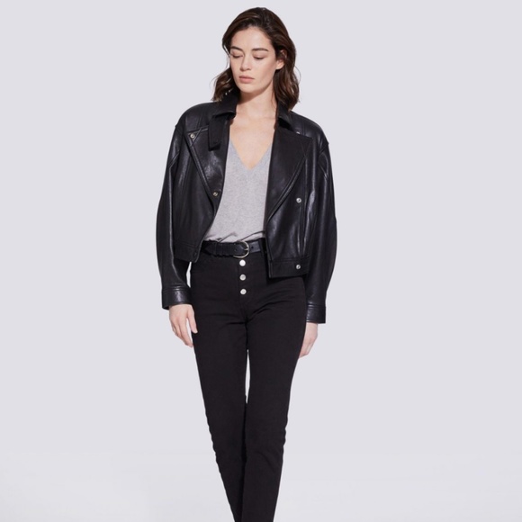IRO Alkal Cropped Leather Jacket - Picture 2 of 11